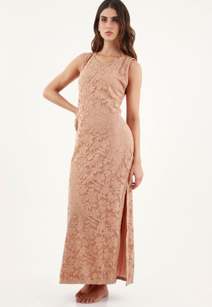 Vestido Recto Café Para Mujer