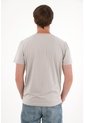 Tennis Camiseta Con Raqueta Estampada Gris Para Hombre de Tennis