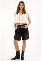 Tennis Bermuda Larga Negra En Encaje Para Mujer de Tennis