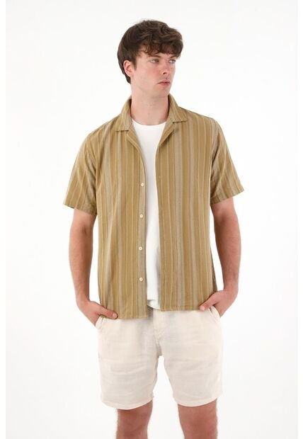 Tennis Camisa Con Diseño A Rayas Para Hombre