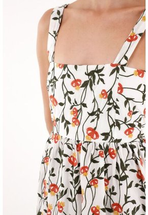 Vestido Estampado Largo De Tiras Para Mujer