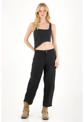 Tennis Camisa Tipo Crop Negra Para Mujer