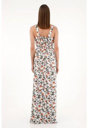 Vestido Estampado Largo De Tiras Para Mujer