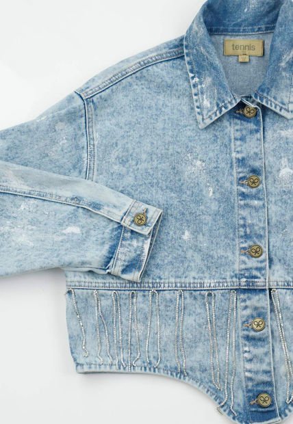 Chaqueta En Denim Azul Para Mujer