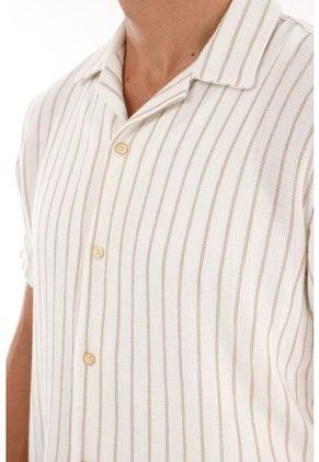 Camisa Tipo Bowling Con Diseño A Rayas Para Hombre
