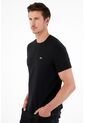 Camiseta Negra Manga Corta Para Hombre de Tennis