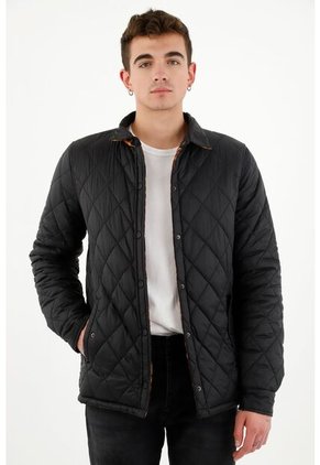 Tennis Chaqueta Doble Faz Negra Para Hombre