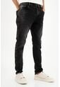 Jean Skinny Con Arrugas 3D Negro Para Hombre de Tennis