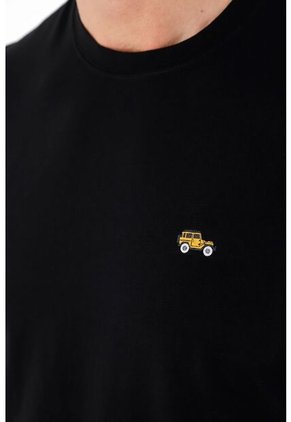 Camiseta Negra Manga Corta Para Hombre