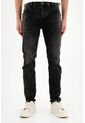 Jean Skinny Con Arrugas 3D Negro Para Hombre de Tennis