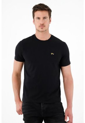 Camiseta Negra Manga Corta Para Hombre