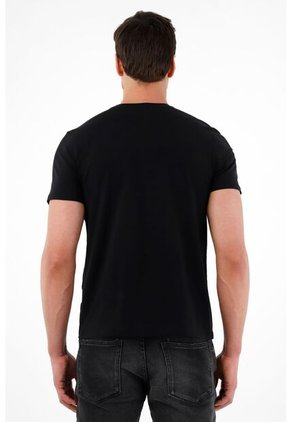 Camiseta Negra Manga Corta Para Hombre