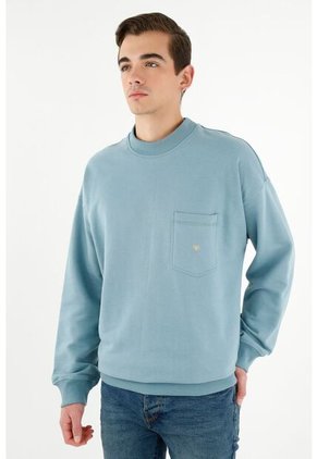 Buzo Oversize Azul Para Hombre