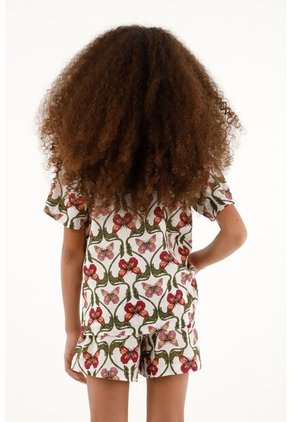 Camisa Con Estampado De Mariposas Para Niña