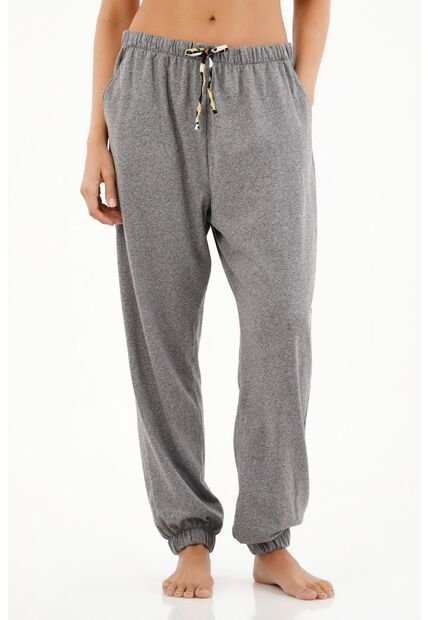 Pantalón Tipo Jogger Tiro Alto Gris Para Mujer