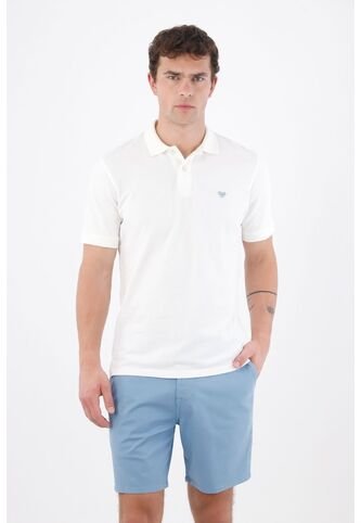Tennis Polo Clásico Con Bordado De Raquetas En Algodón Blanco Para Hombre Tennis