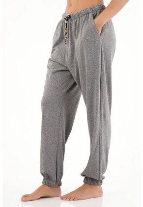 Pantalón Tipo Jogger Tiro Alto Gris Para Mujer