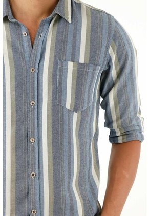 Tennis Camisa Manga Larga A Rayas De Color Para Hombre