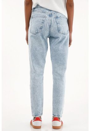 Tennis Jean Mom Tiro Alto Tono Medio Claro Para Mujer