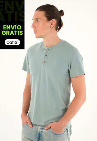 Tennis Camiseta Verde Manga Corta Para Hombre Tennis