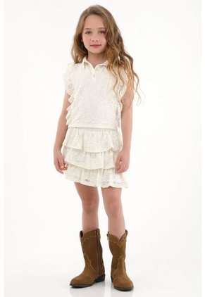 Camiseta Tela Bordada Curdo Para Niña