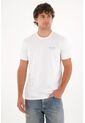 Tennis Camiseta Con Estampado Frontal Y En Espalda Blanca Para Hombre de Tennis