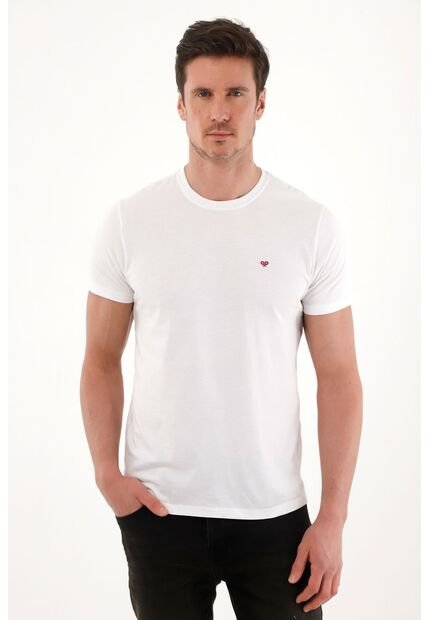 Tennis Camiseta Con Estampado En Espalda Blanca Para Hombre