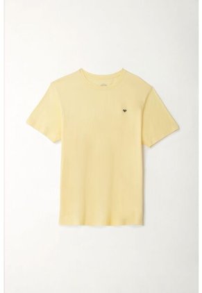 Tennis Camiseta Amarilla Manga Corta Para Hombre