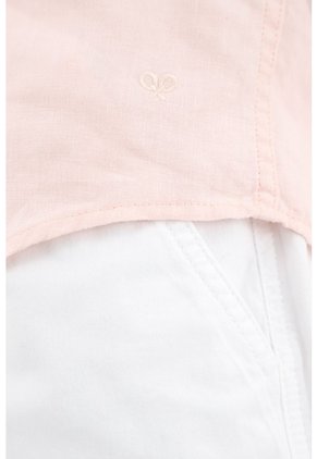 Camisa En Lino Rosada Para Hombre