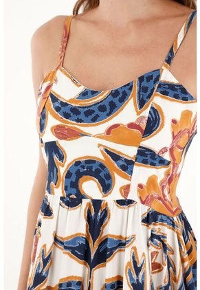 Tennis Vestido Estampado De Tiras Para Mujer