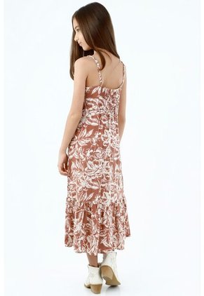 Vestido Para Niña Tennis, Largo Y Estampado Flores