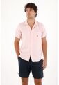Camisa En 100% Lino Rosada Para Hombre de Tennis