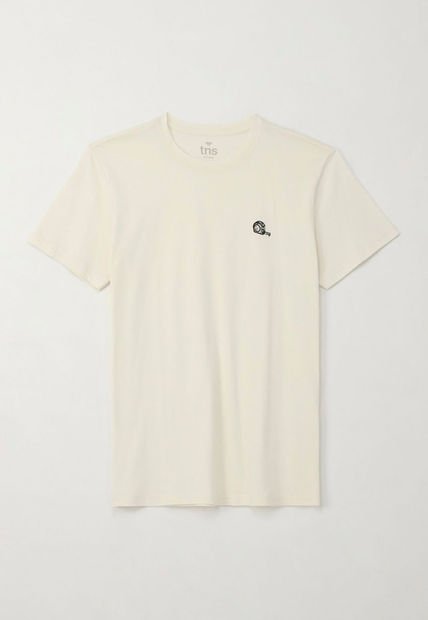 Camiseta Básica Manga Corta Crudo Para Hombre