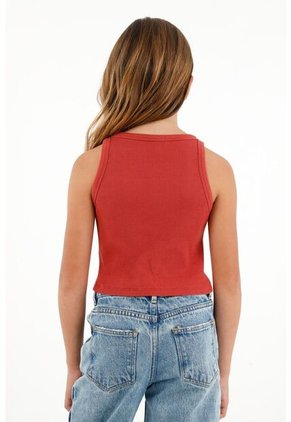 Camiseta Naranja Tipo Esqueleto Para Niña