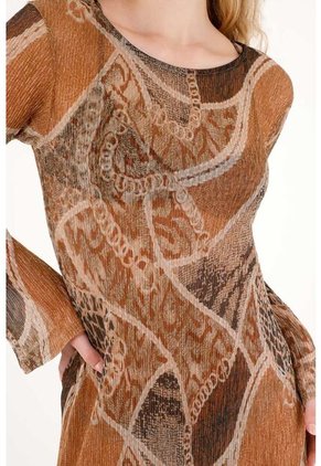 Vestido Manga Larga Tejido Para Mujer