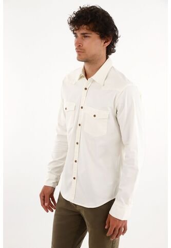 Tennis Camisa En Dril Con Bolsillos Crudo Para Hombre Tennis