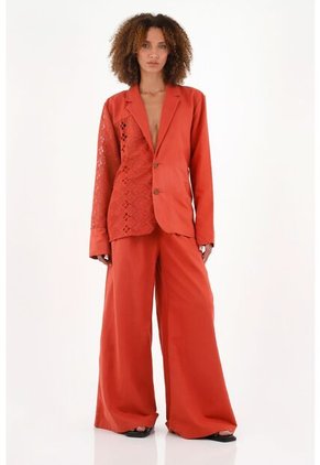 Chaqueta Roja Tipo Blazer Para Mujer