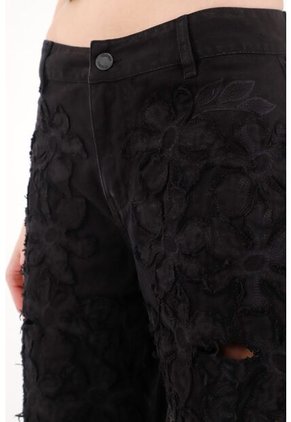 Tennis Pantalón De Tiro Alto Negro Para Mujer