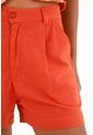 Tennis Bermuda Naranja De Tela Fluida Para Mujer de Tennis