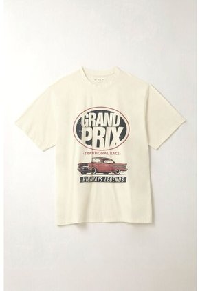 Tennis Camiseta Oversize Con Estampado Crudo Para Mujer