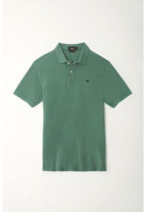 Tennis Polo Verde Con Raqueta Multicolor Para Hombre