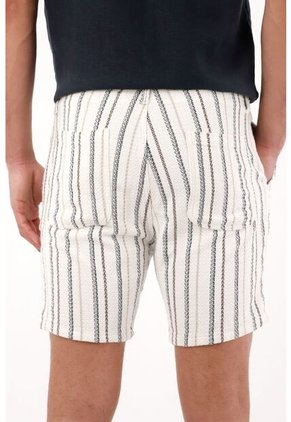 Tennis Bermuda Con Diseño A Rayas Para Hombre