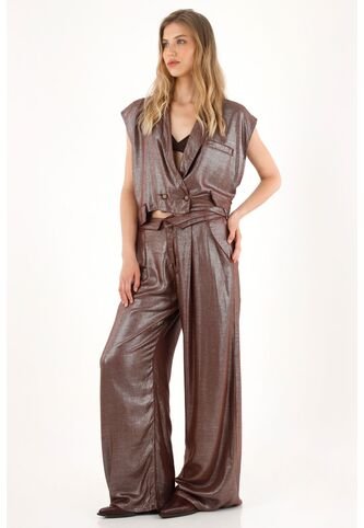 Tennis Chaleco Corto Con Efecto Metalizado Para Mujer Tennis