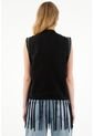 Chaleco Negro Con Flecos Para Mujer de Tennis