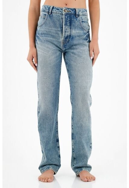 Tennis Jean Azul Cinco Bolsillos Para Mujer