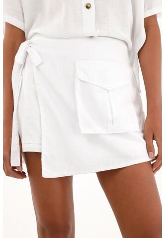 Tennis Falda Short Blanca De Apariencia Lino Para Mujer Tennis