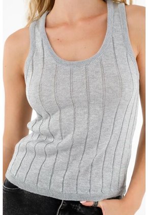Tennis Camiseta Gris Manga Sisa Para Mujer