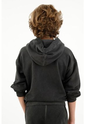 Buzo Tipo Hoodie Negro Para Niño