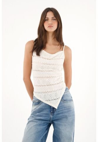 Tennis Camiseta Con Escote Drapeado Y Diseño De Flores Crudo Para Mujer Tennis