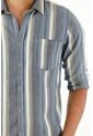 Tennis Camisa Manga Larga A Rayas De Color Para Hombre de Tennis